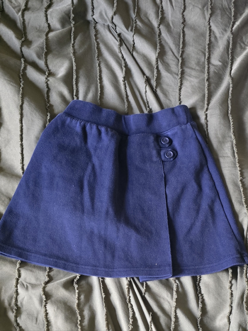 Cat & Jack Navy Blue Button-Front Mini Skirt